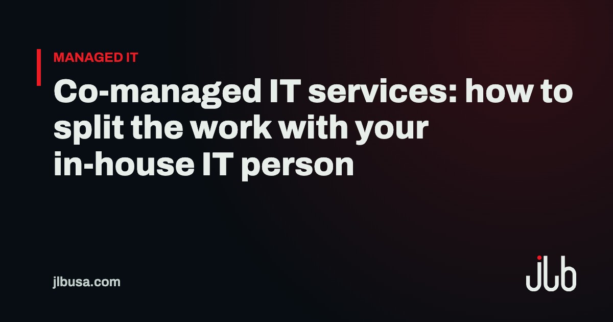 Co-managed IT services: how to split the work with your in-house IT person | JLB USA